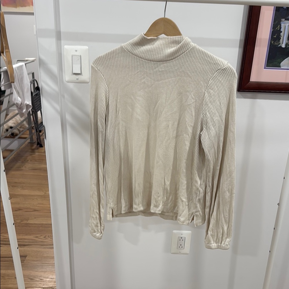 Madewell Cream Fitted Blouse